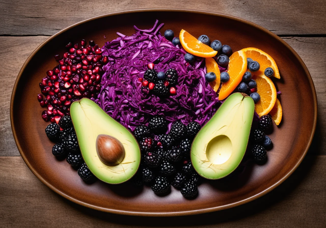 Red Cabbage Salad with Lentils and Blackberries