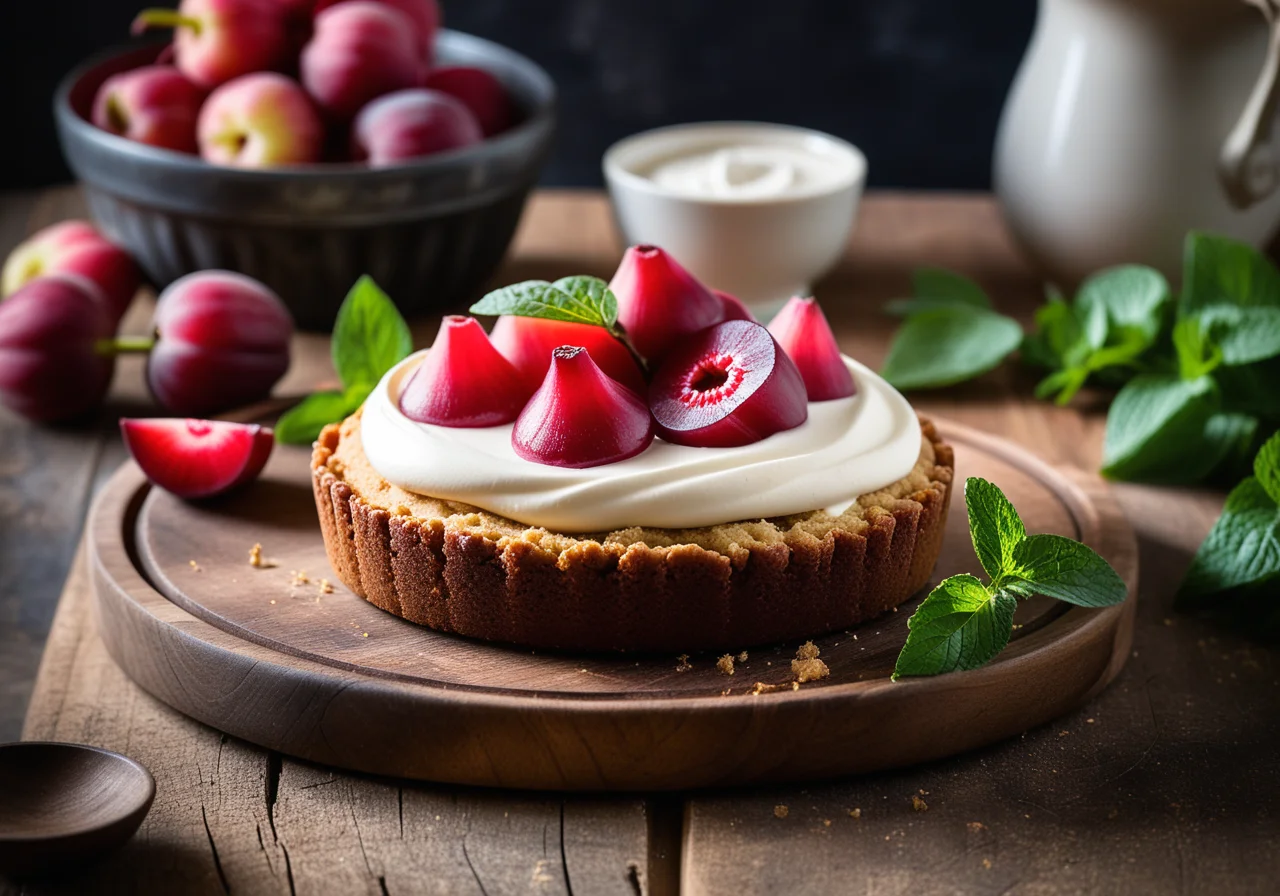 Rhubarb Cake with Mascarpone
