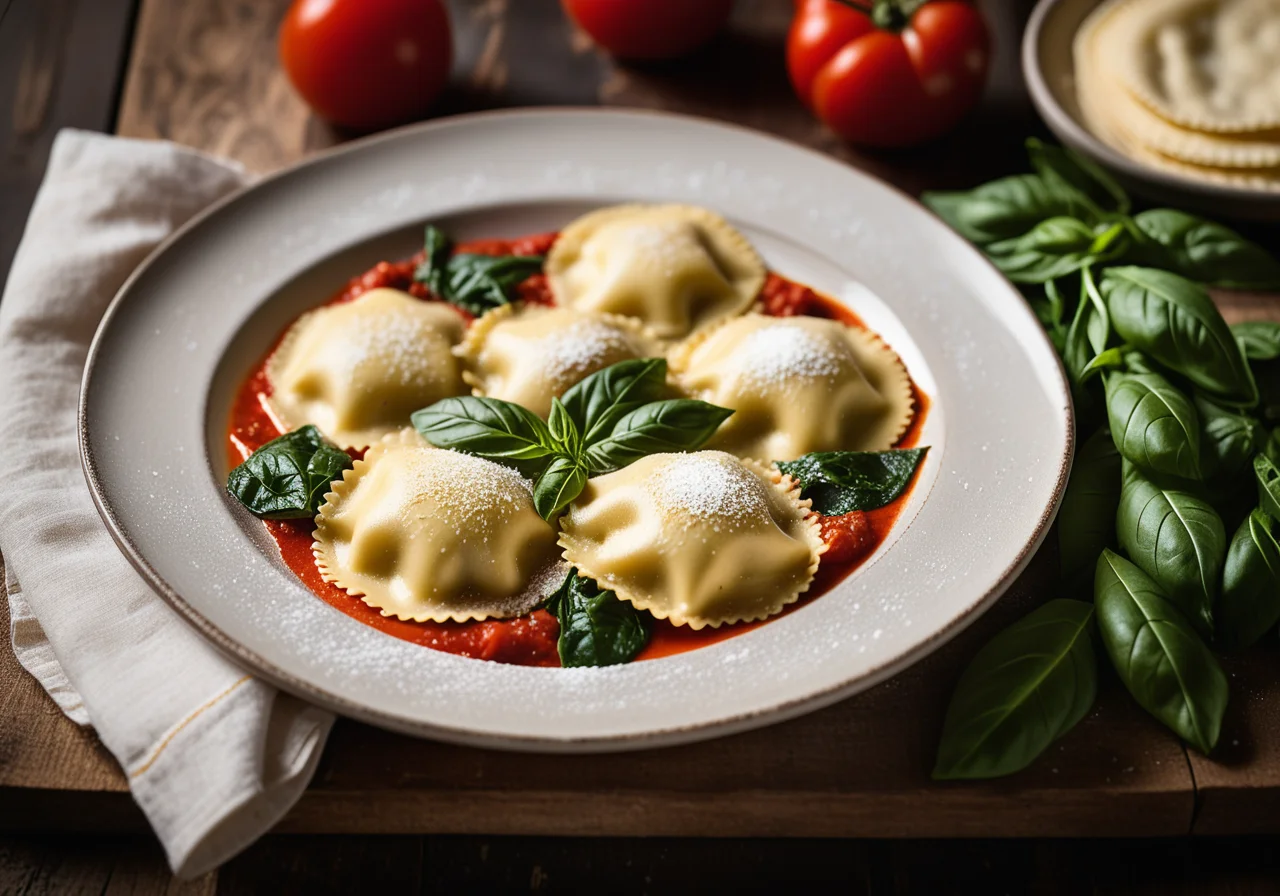 Vegetable Cheese Ravioli