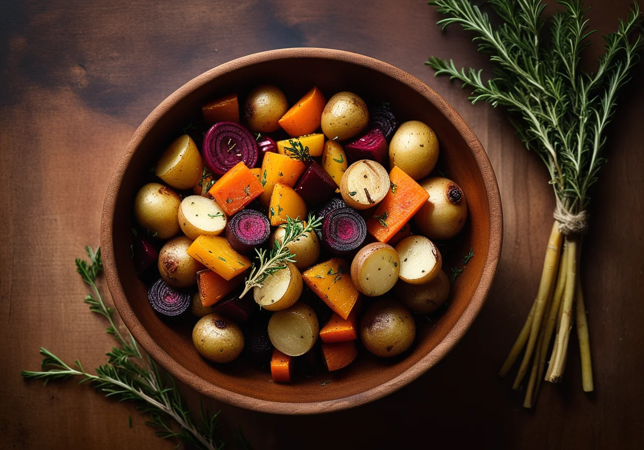 Baked Winter Vegetables with Honey