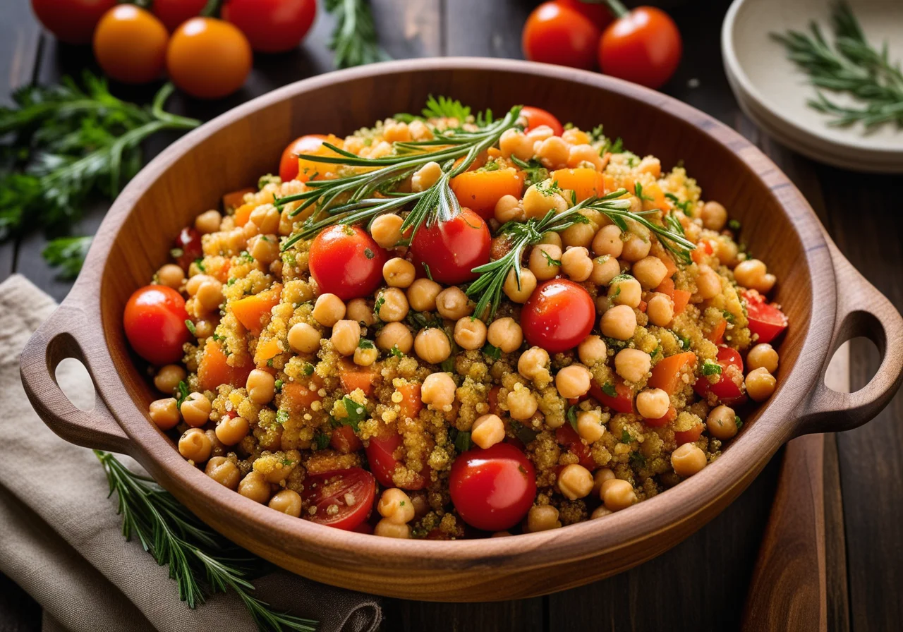 Quinoa Chickpea Vegetable Skillet