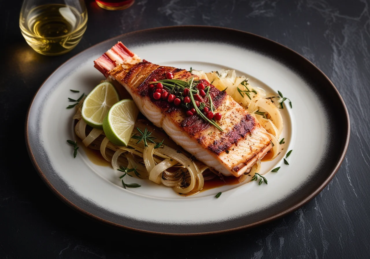 Red Snapper auf Fenchel mit Anisschnaps