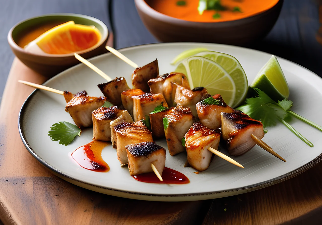 Lemongrass Fish Skewers