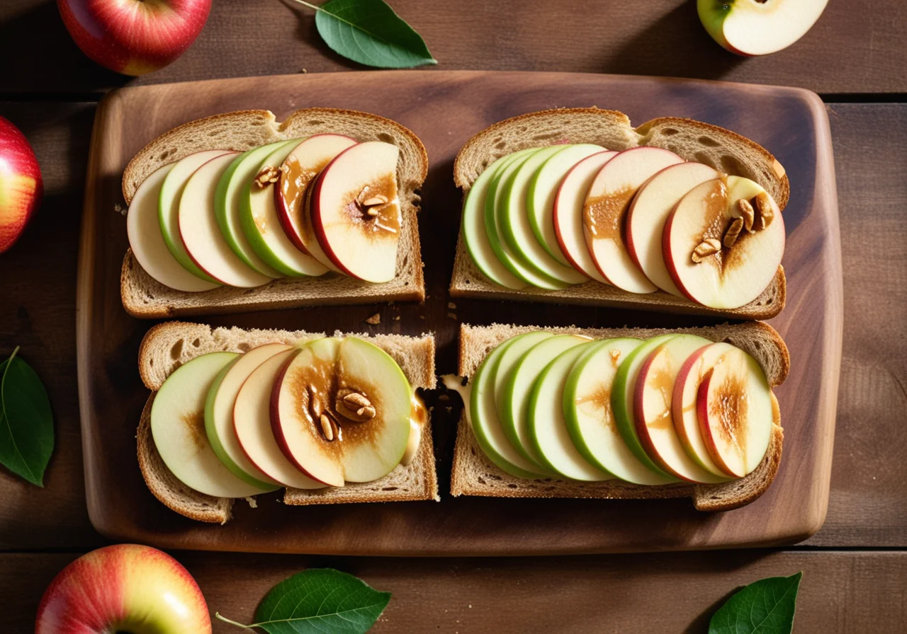 Apple Peanut Butter Sandwich