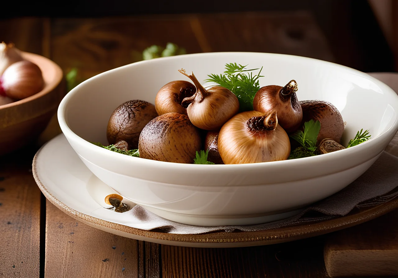 Pheasant Frikasse with Mushrooms and Pearl Onions