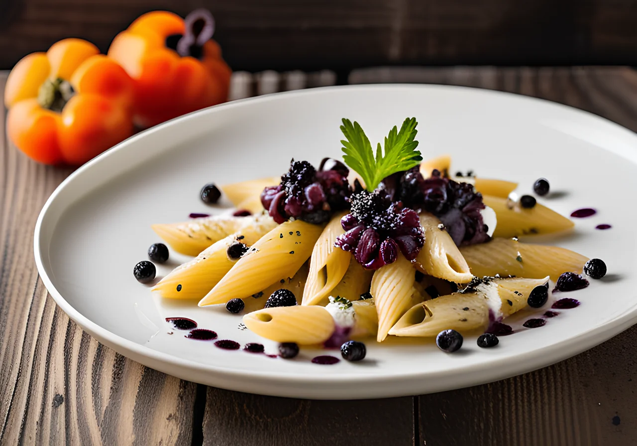 Pasta with Poppy Seeds and Soft Cheese