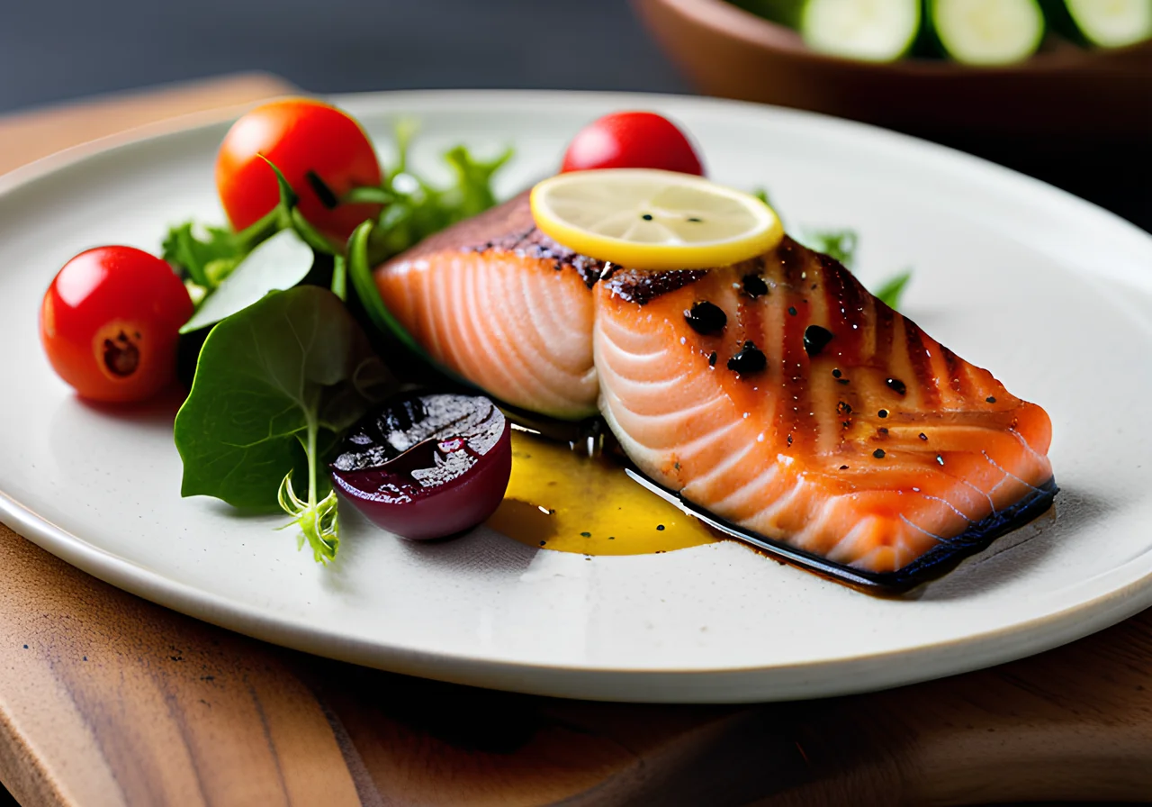 Salmon with Salad