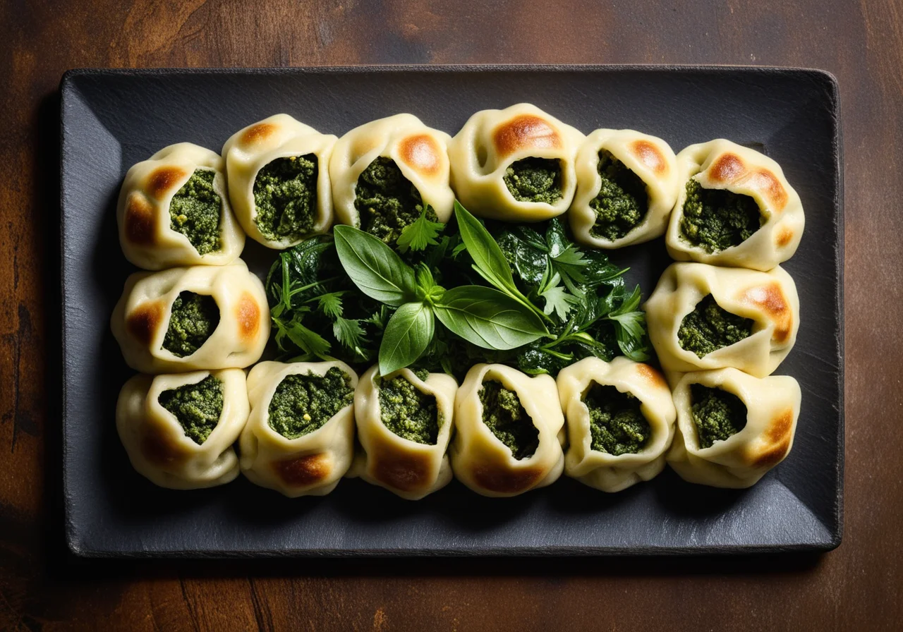 Spinach Napkin Dumplings