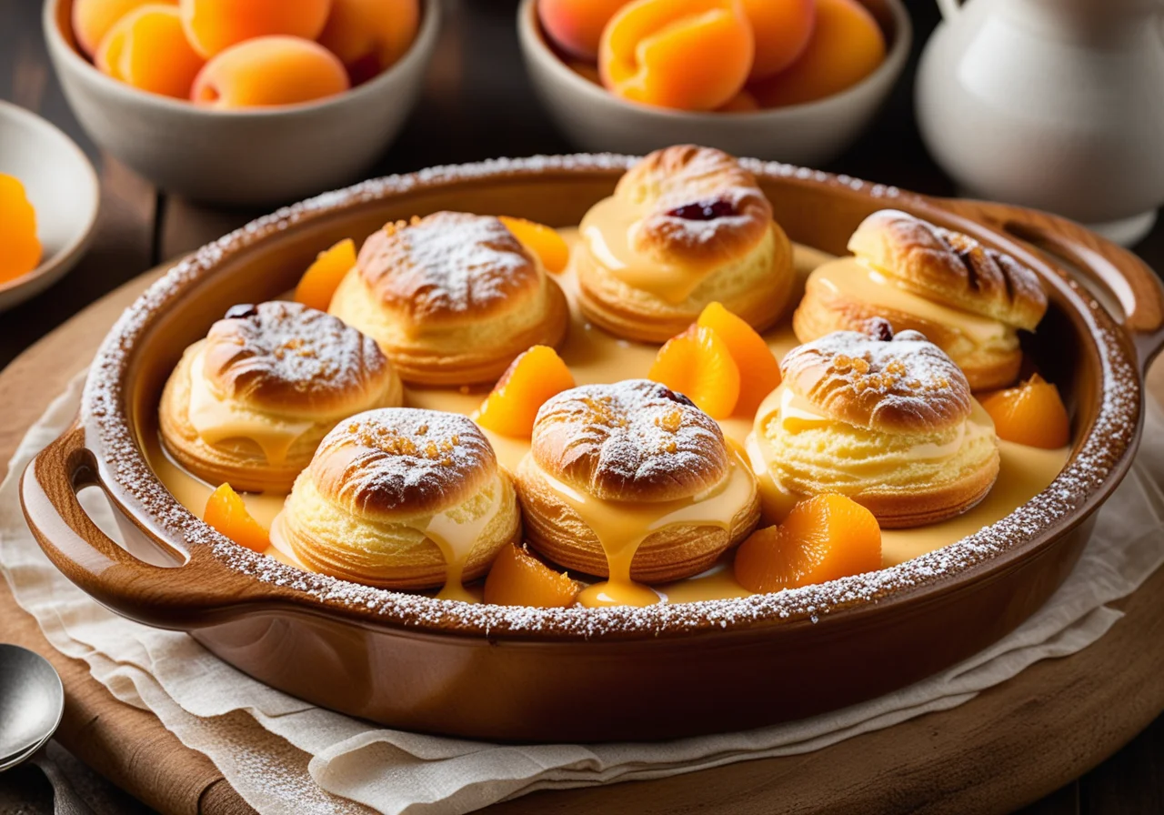 Kipferl-Auflauf mit Rosinen