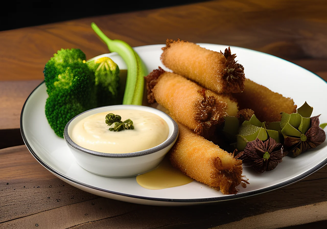 Mozzarella Fondue with Vegetables and Tuna Mayonnaise