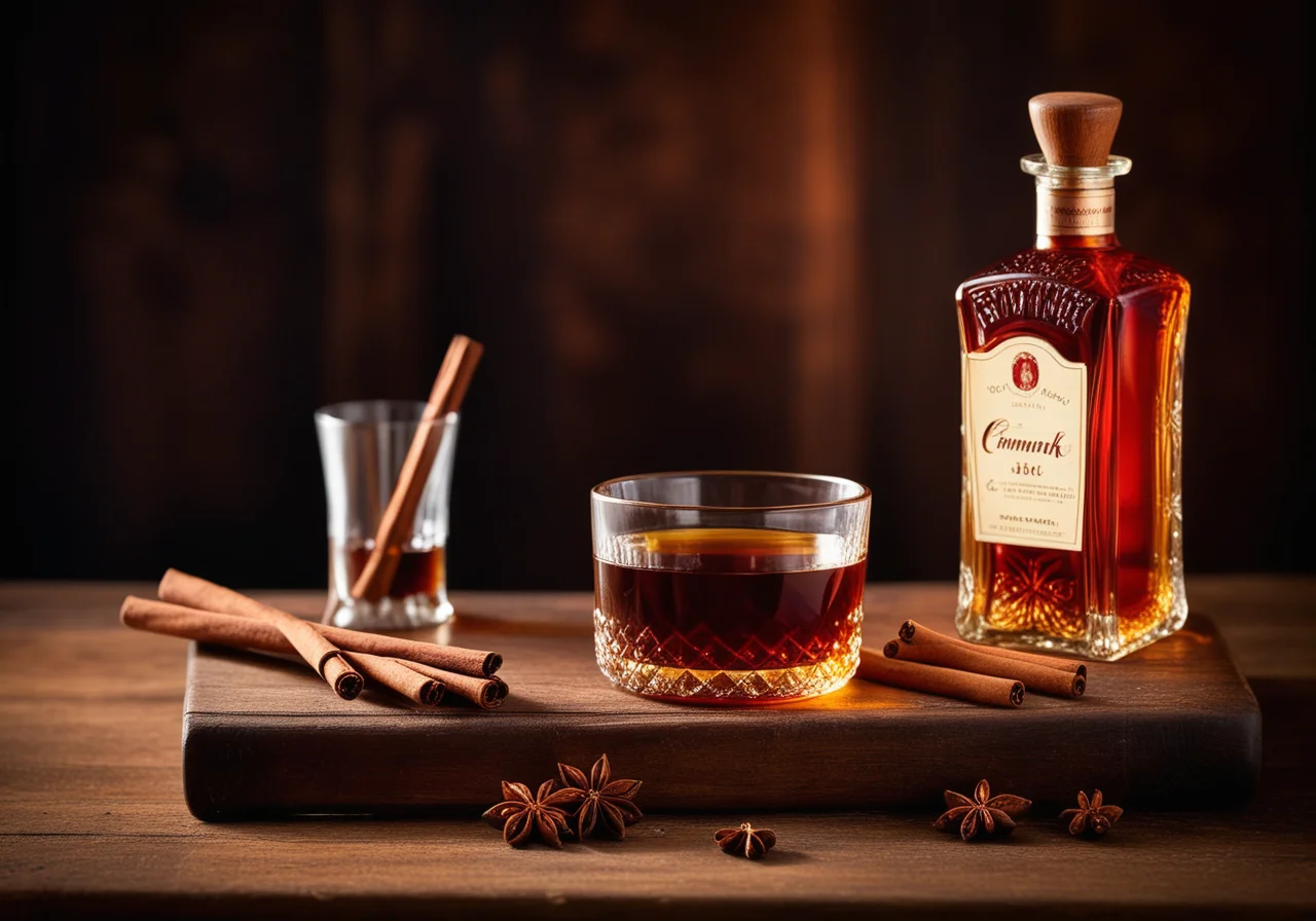 Krupnik (Honey liqueur from Poland) with Cinnamon