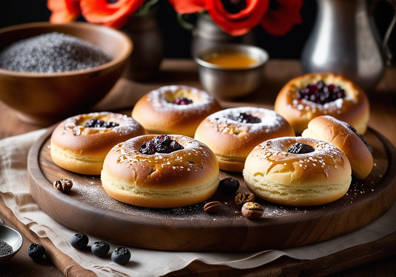 Poppy Seed Rolls with Raisins