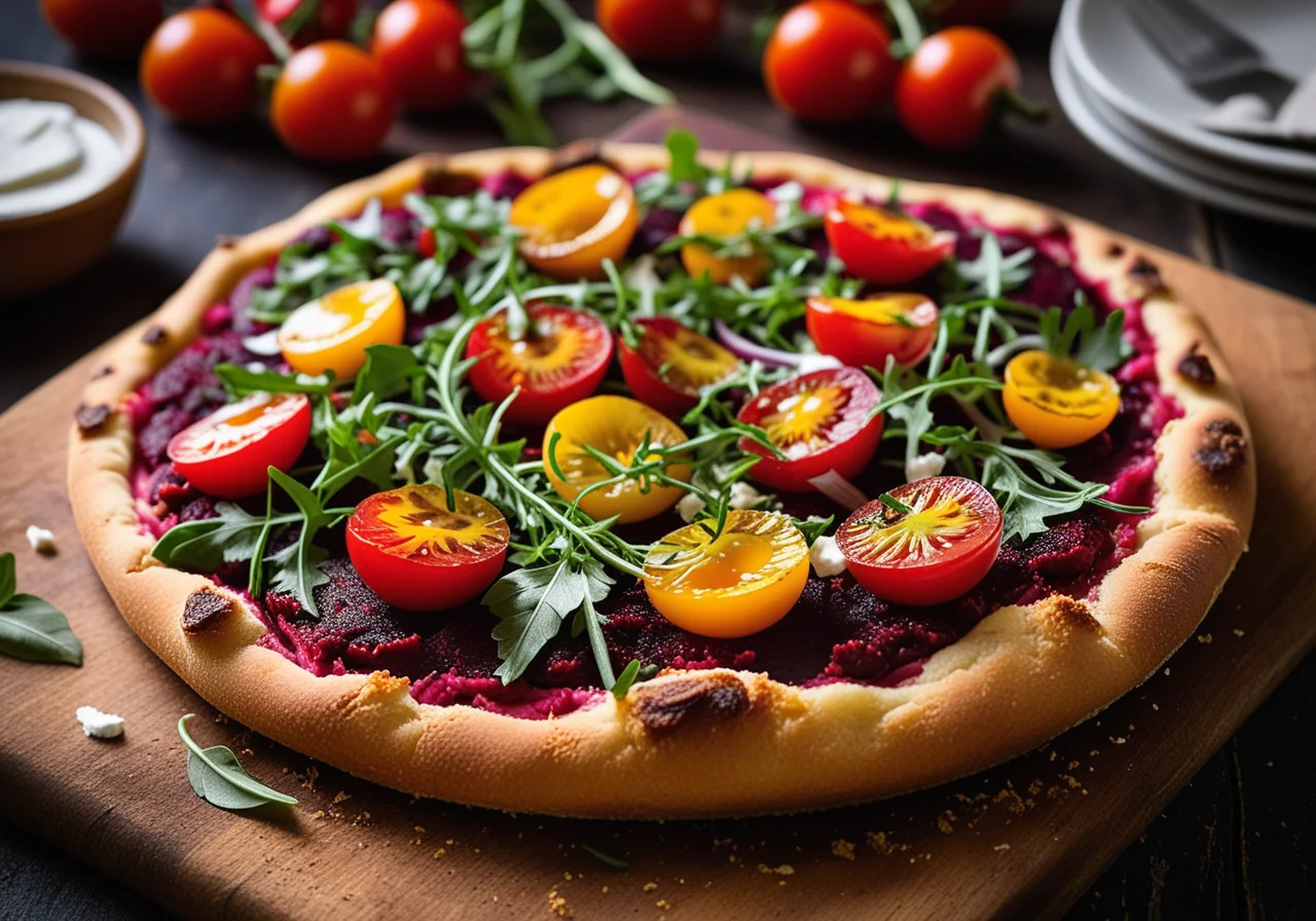 Colorful Beetroot Pizza
