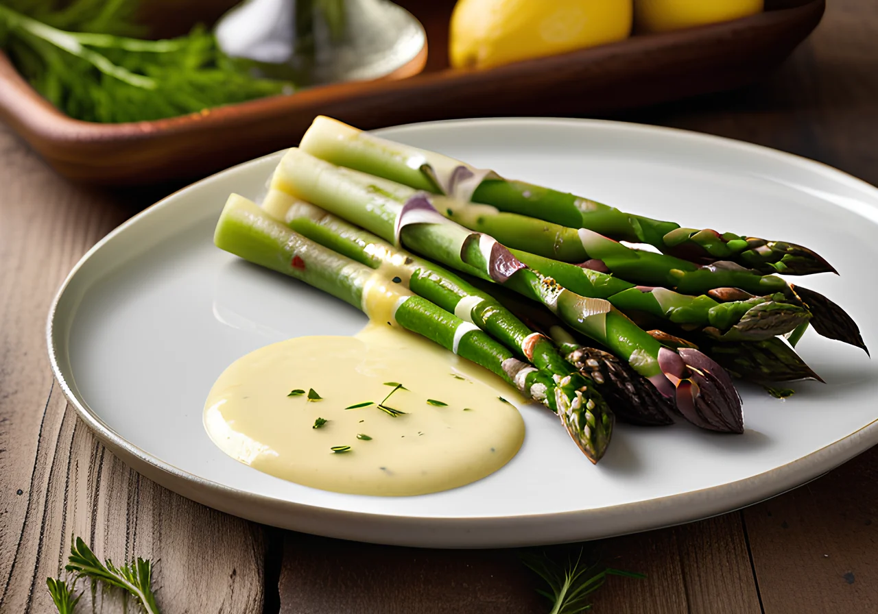 Asparagus with Two Herb Sauces