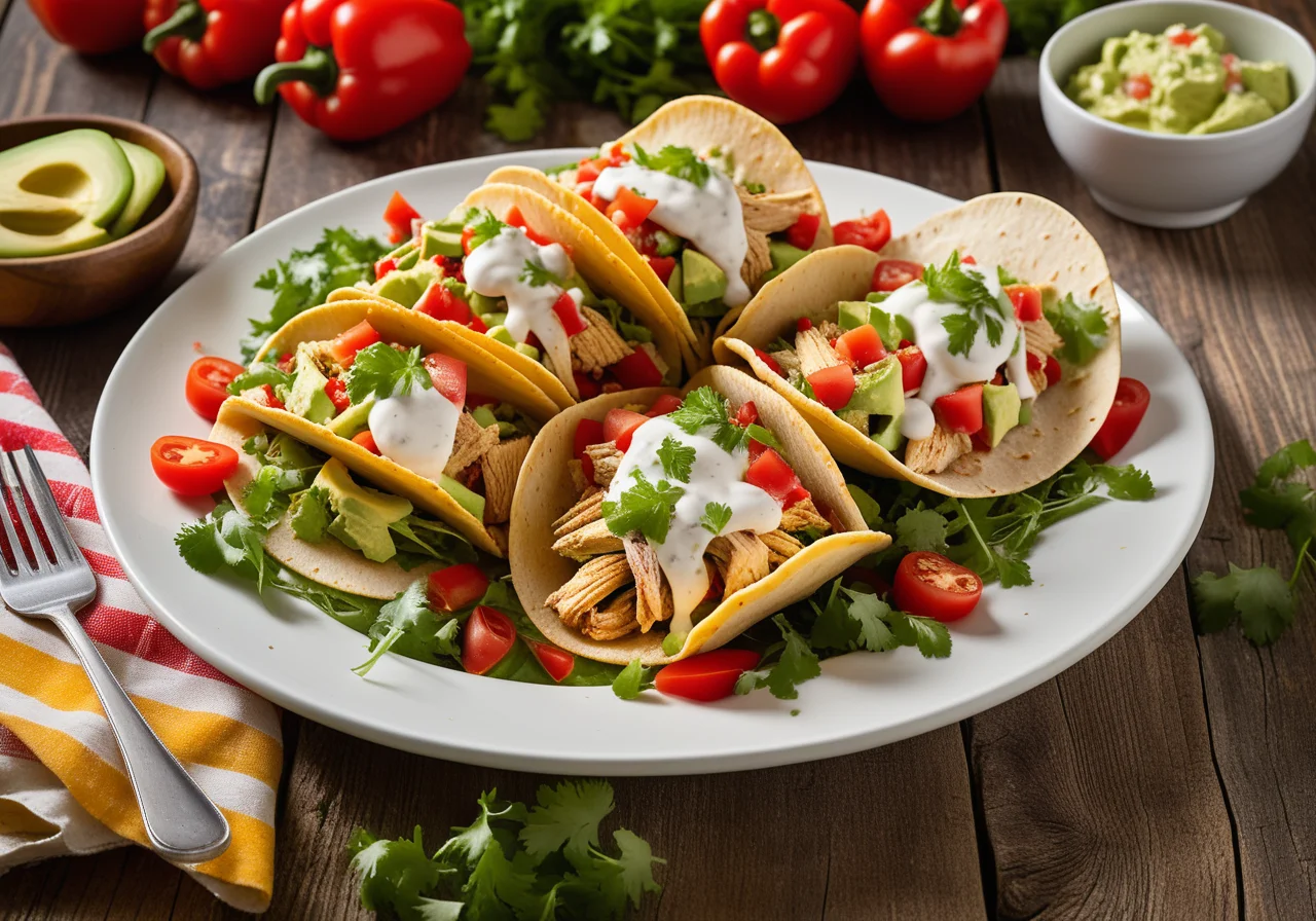 Tacos with Avocado Chicken Salad