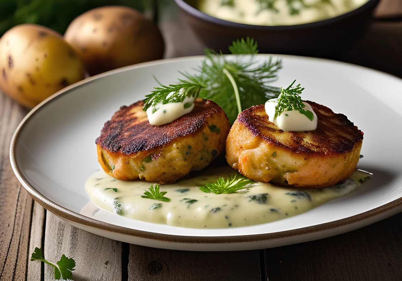 Salmon Patties with Potatoes