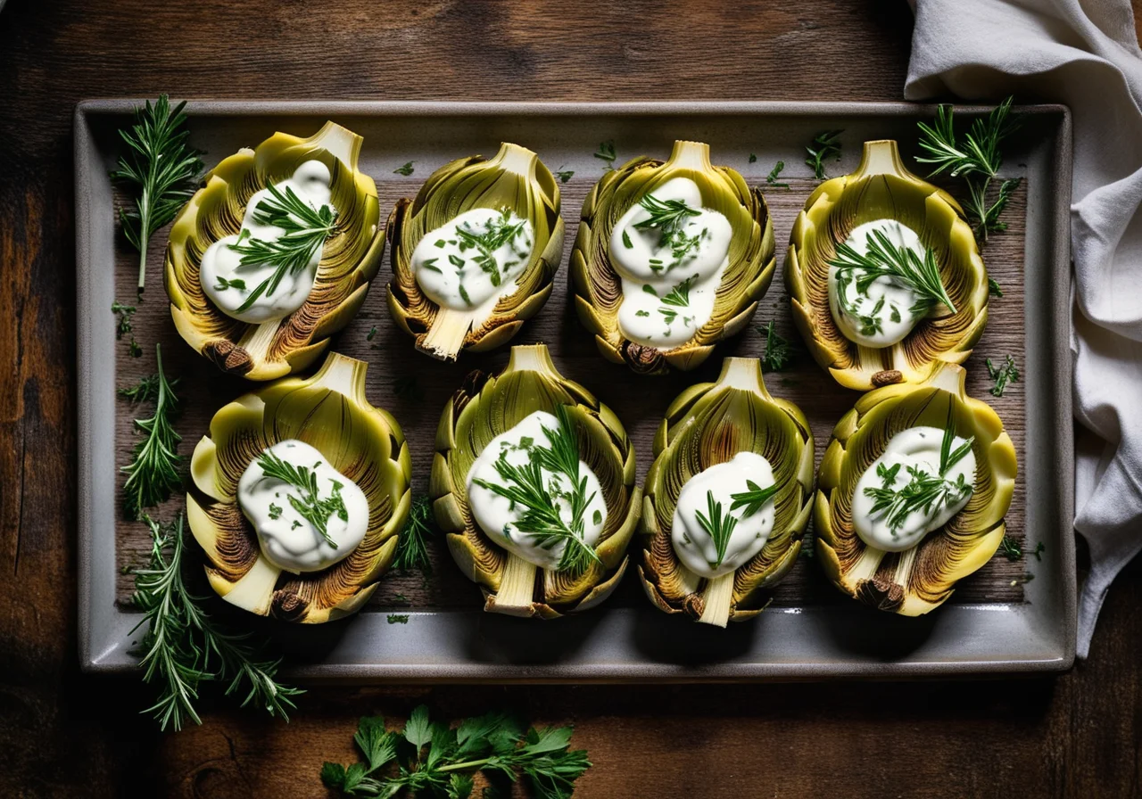 Artichokes with Yogurt Dip