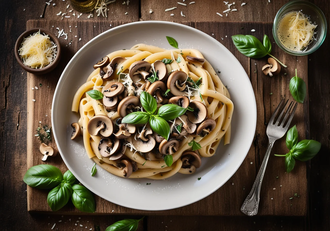 Pasta with Mushroom Sauce