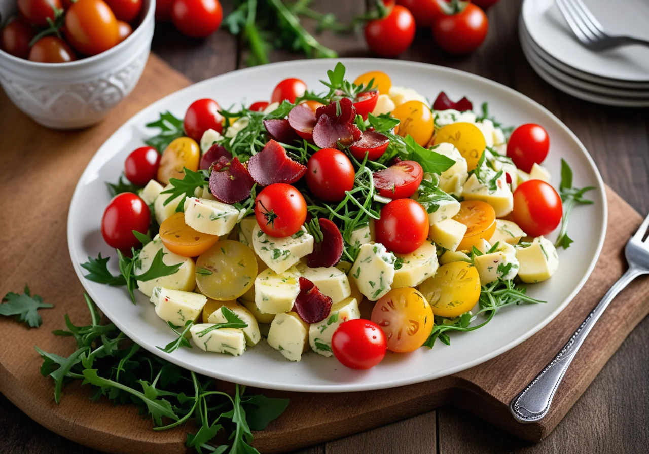 Hearty Potato Salad with Tomatoes and Bacon
