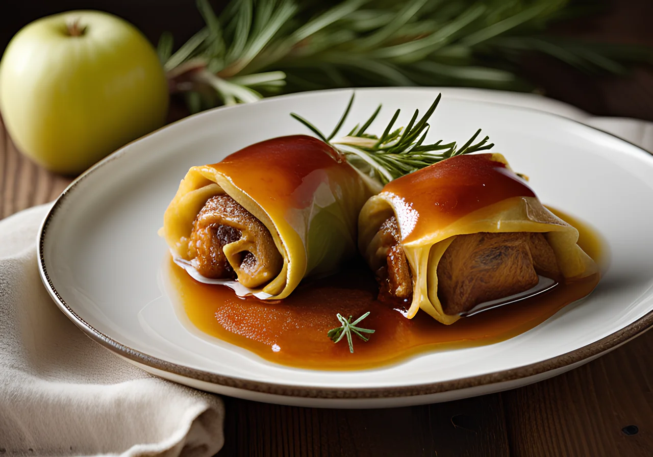 Cabbage Rolls Filled with Blood Sausage
