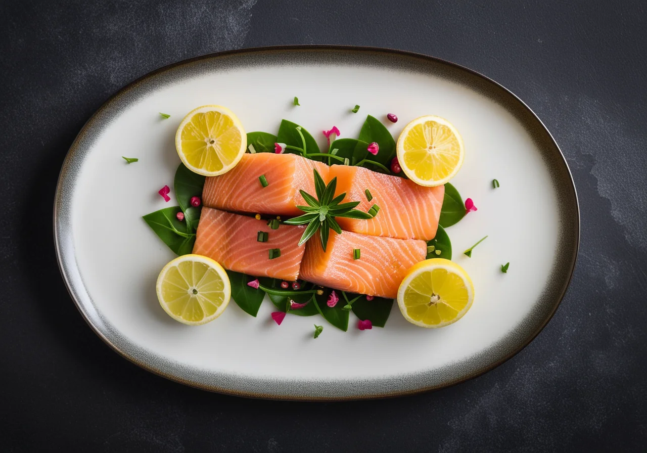 Carpaccio of Salmon with Citrus Fruits