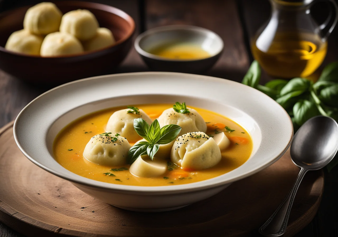 Vegetable Soup with Semolina Dumplings