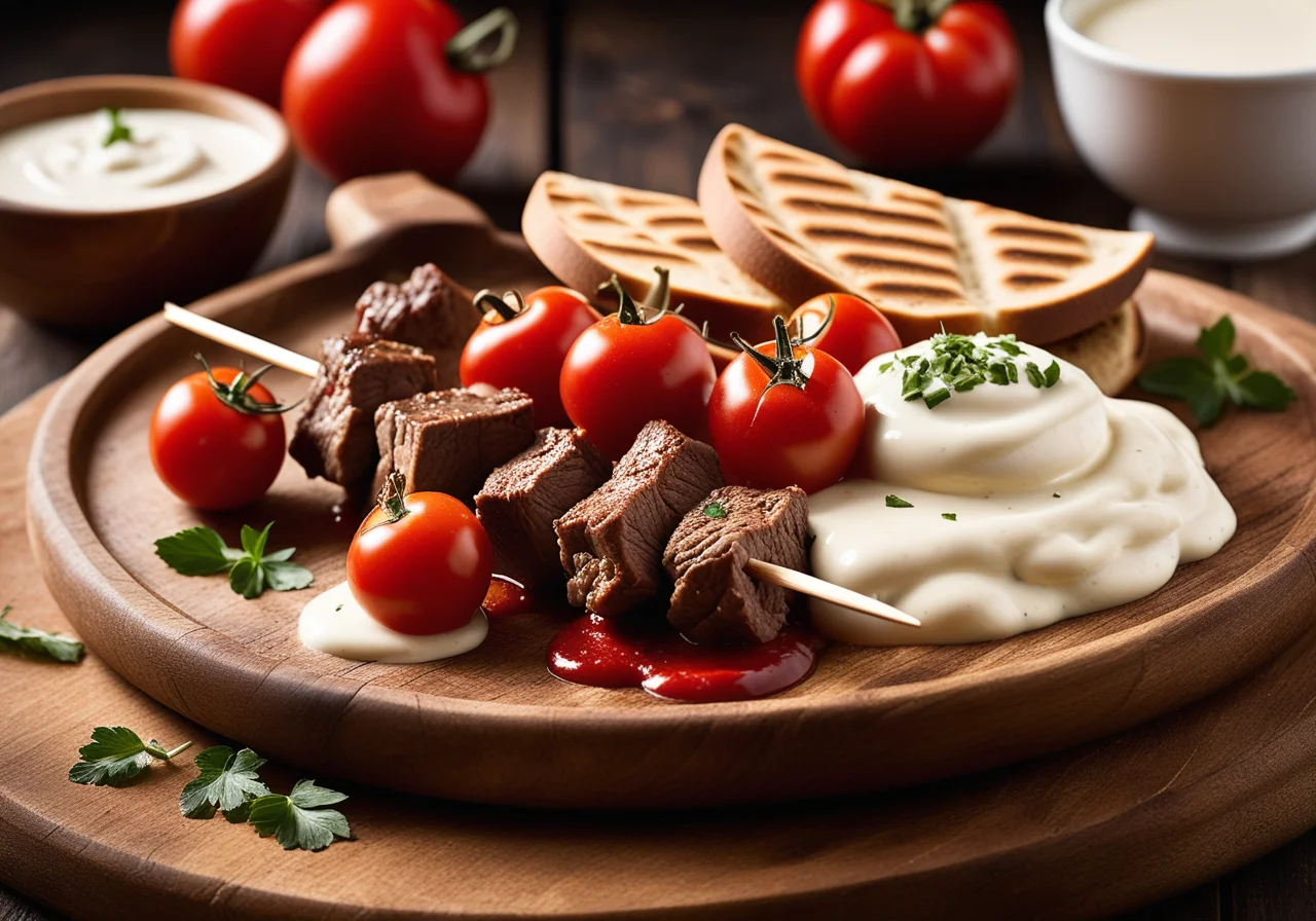 Kebap with Yogurt Sauce