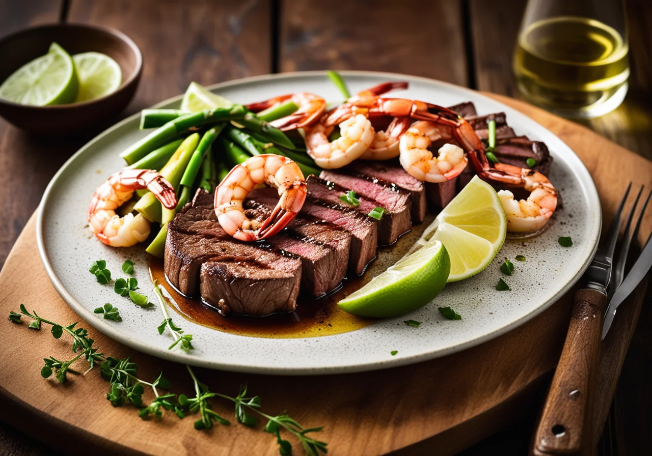 Grilled Steaks and Shrimp
