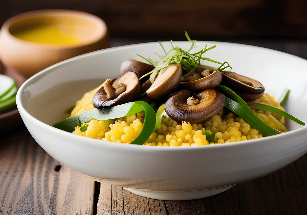 Couscous with Mushrooms and Zucchini