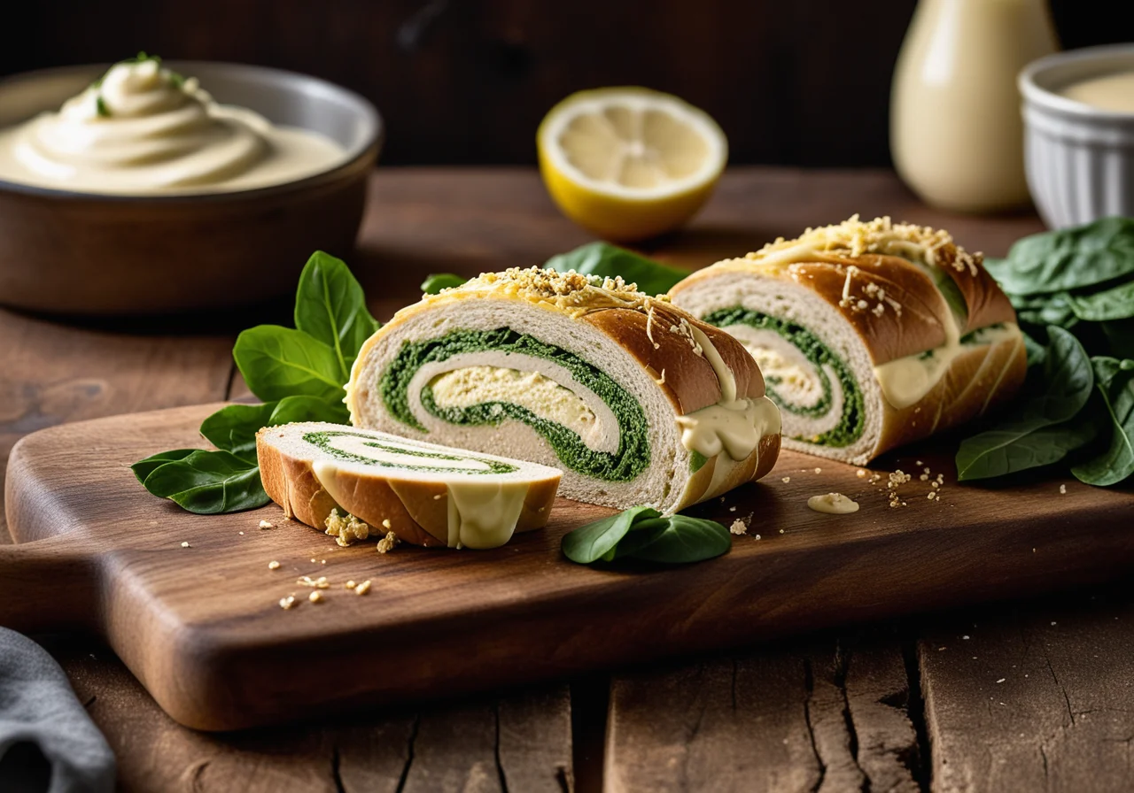Spinach Turkey Roll with Vegetables