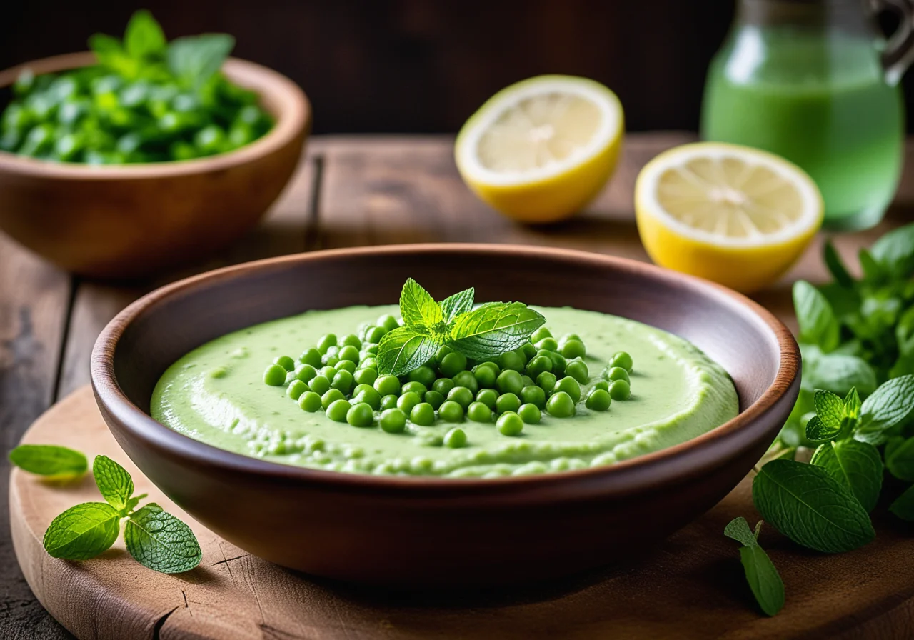 Vegan Pea Puree with Mint