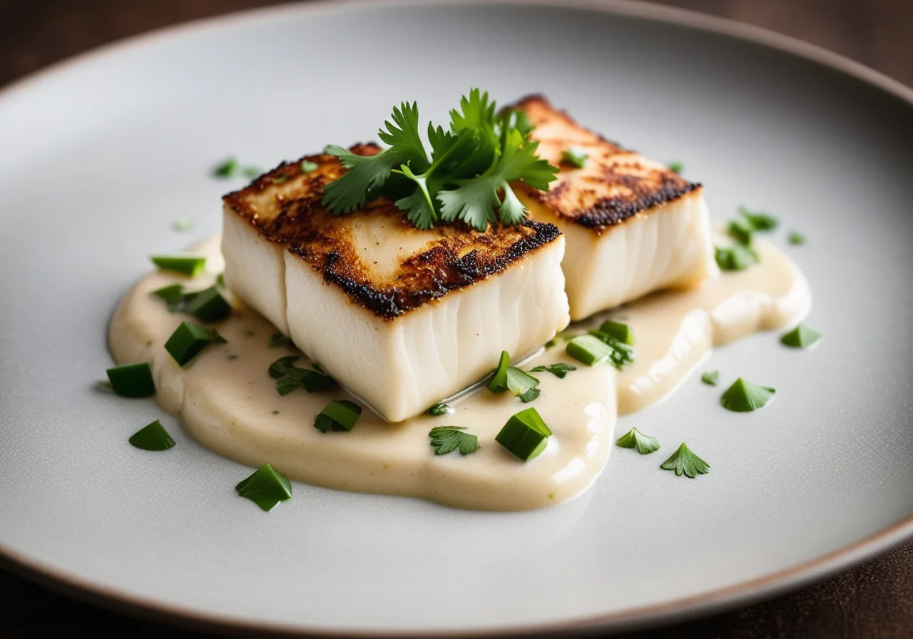 Cod with Spring Onions and Coconut Sauce