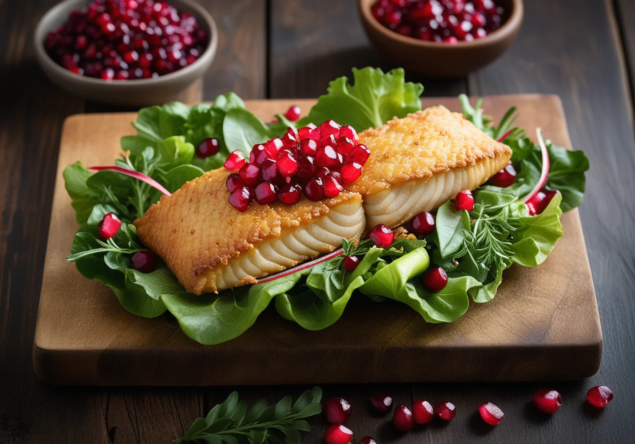 Fried Carp with Pomegranate