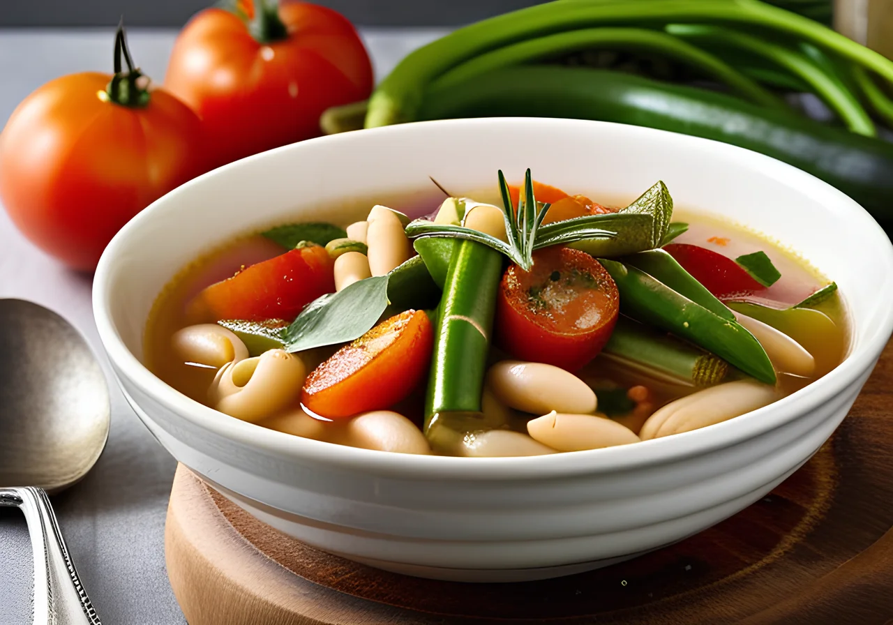 Mediterranean Vegetable Soup with Pasta