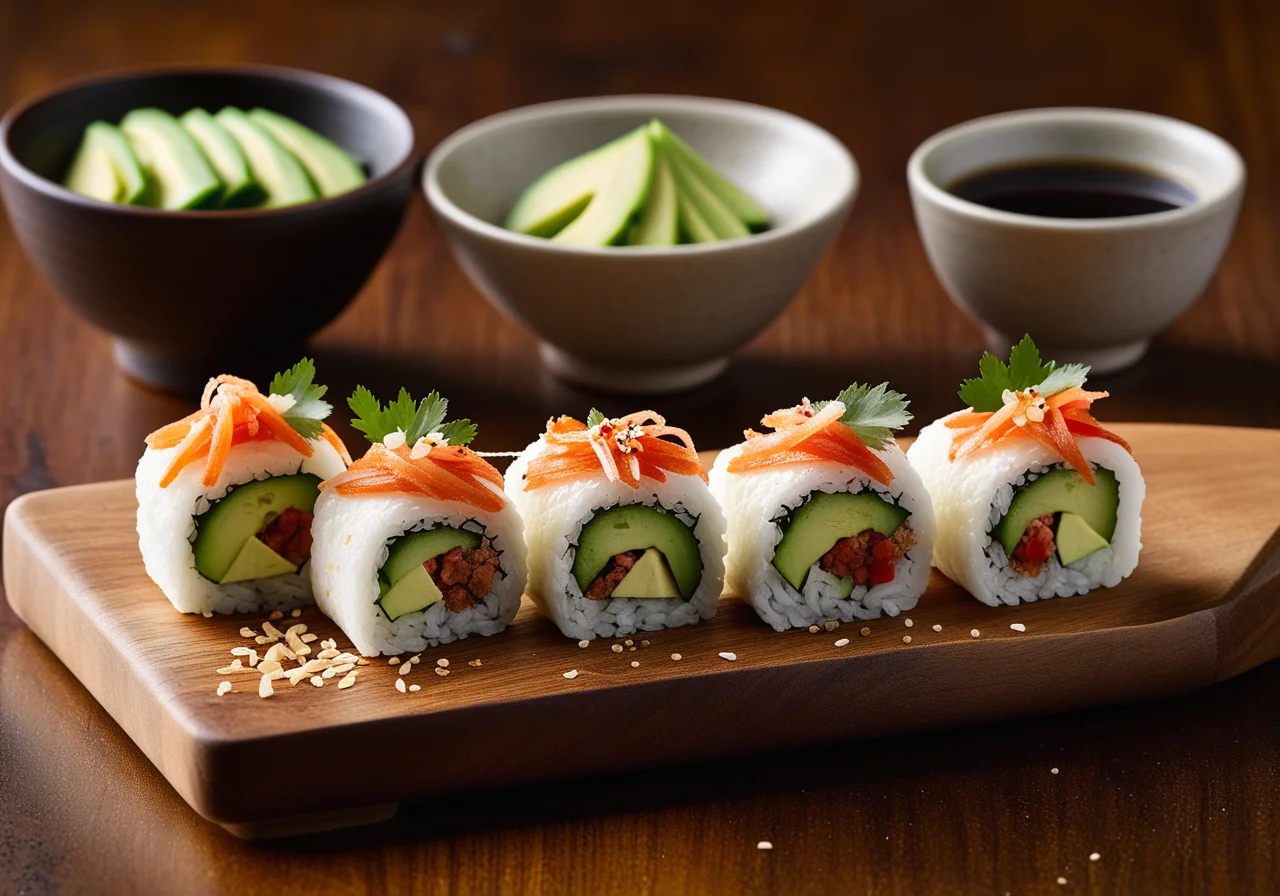 Temaki with Crab Meat and Avocado
