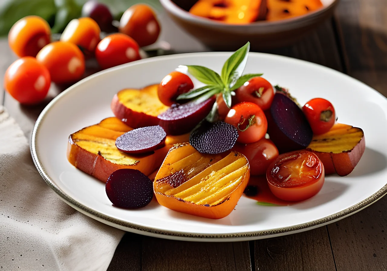 Roasted Vegetables with Halloumi