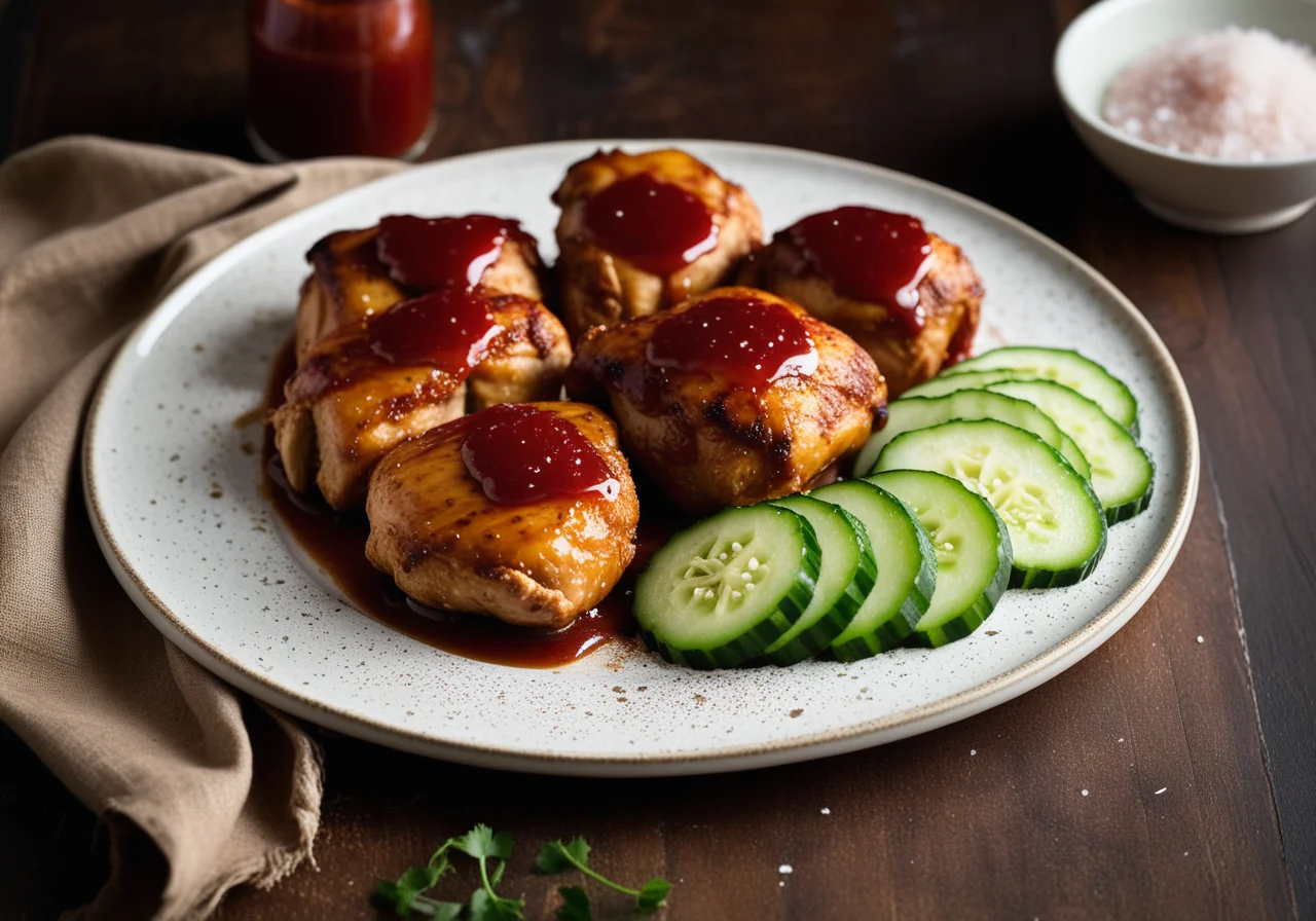 Chicken Thighs with Cucumbers