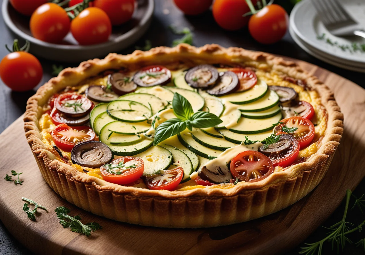 Vegetable Quiche with Mushrooms