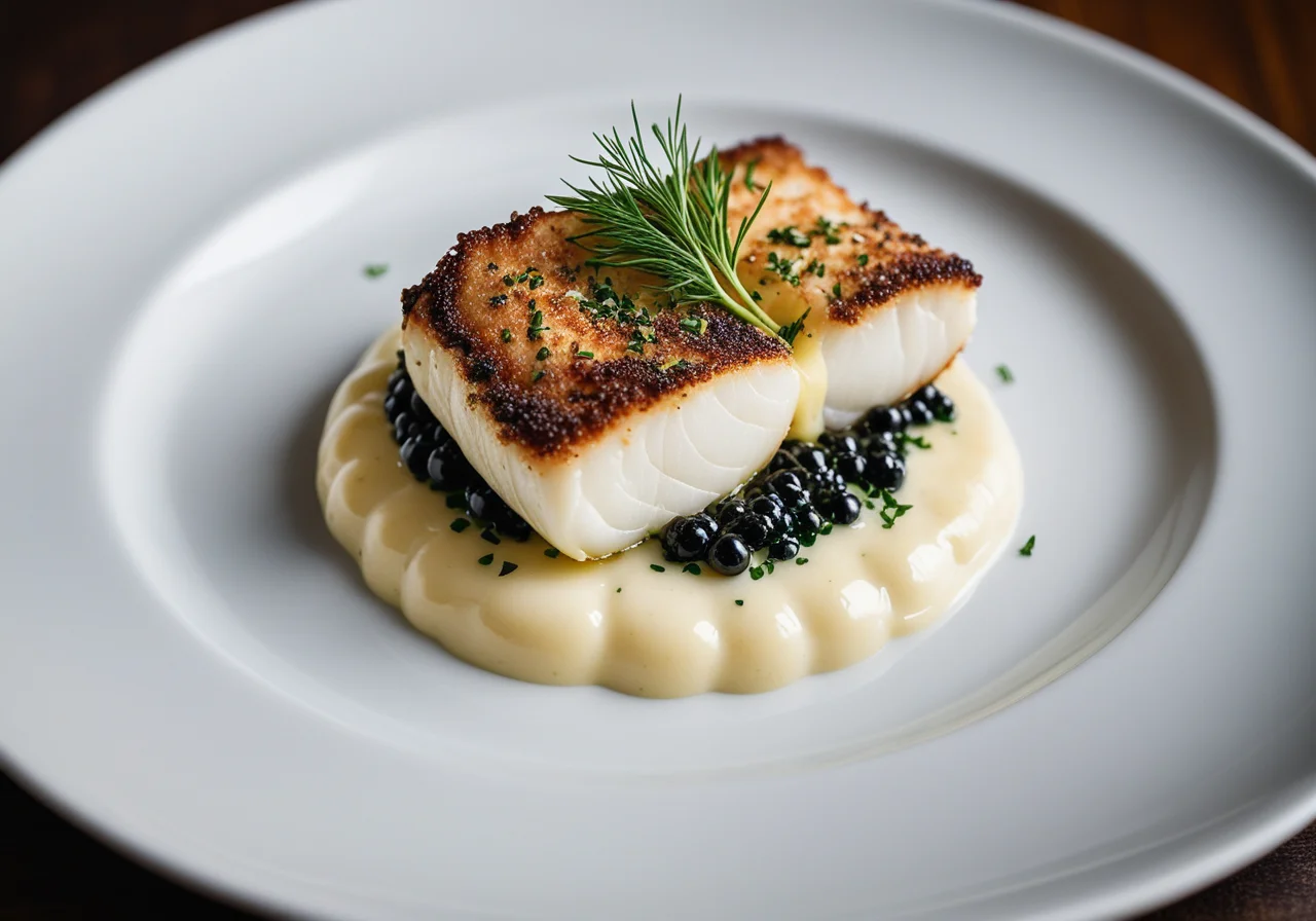 Cod Cutlets with Caviar Sauce