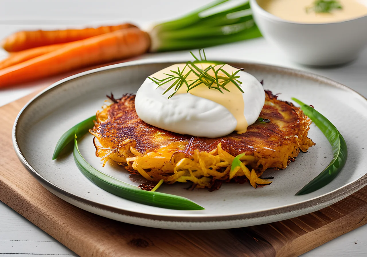 Vegetable Rösti with Yogurt Sauce
