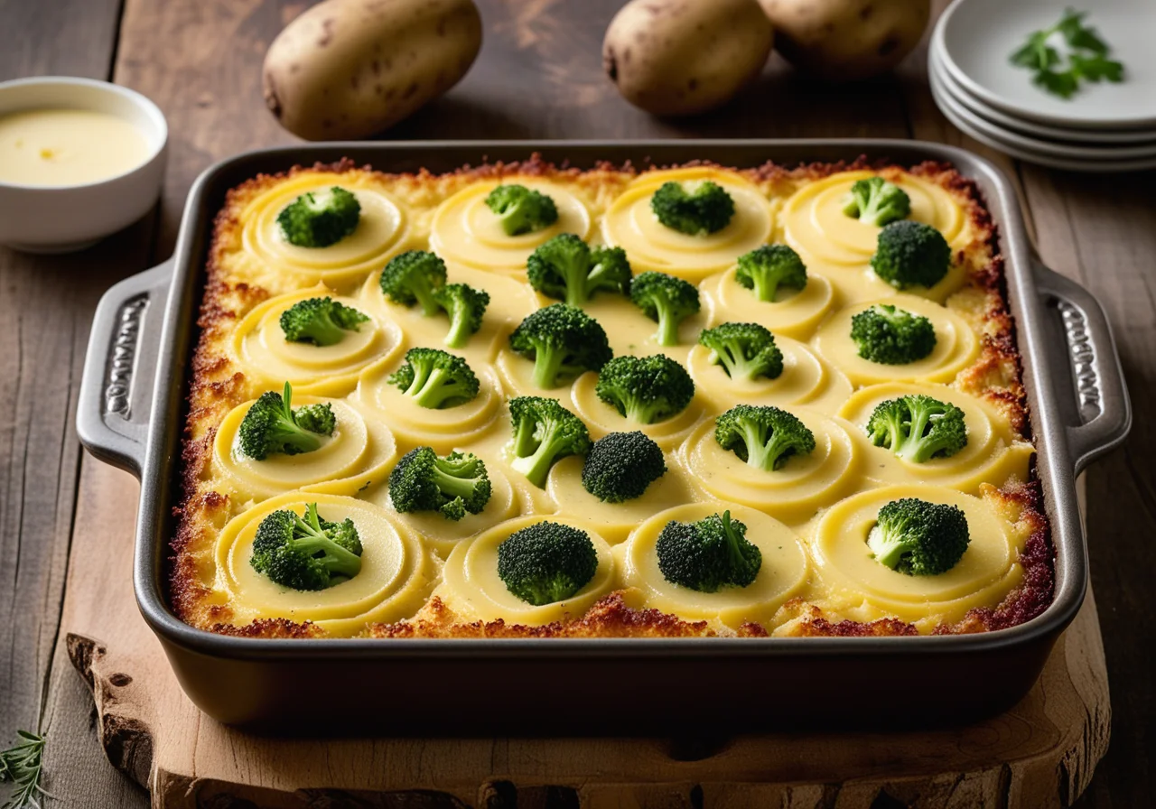 Potato gratin with amaranth