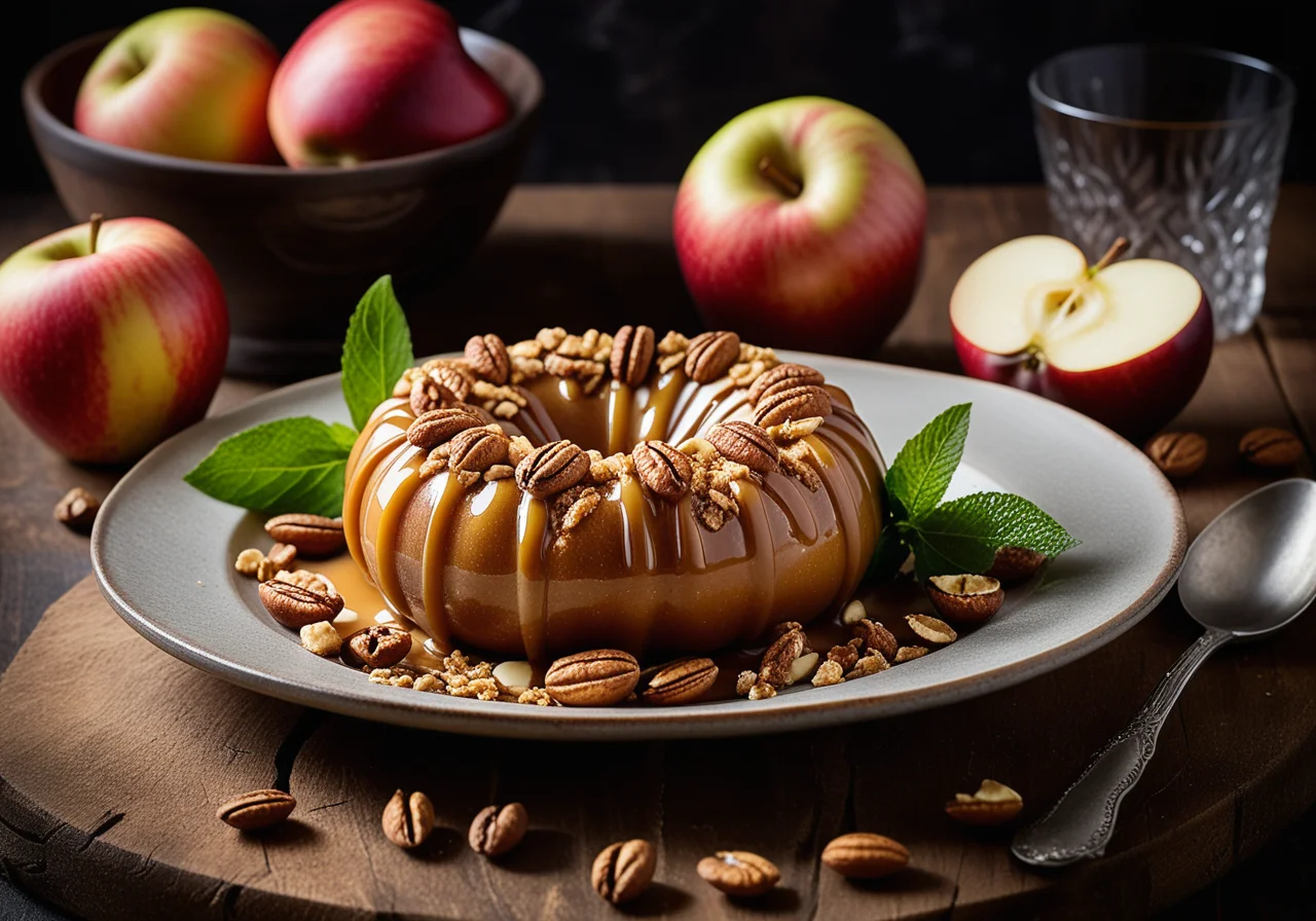 Baked Apple with Nut Crust