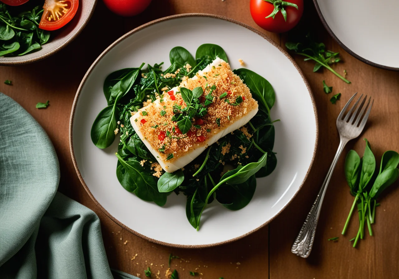 Atlantic Cod with Spinach