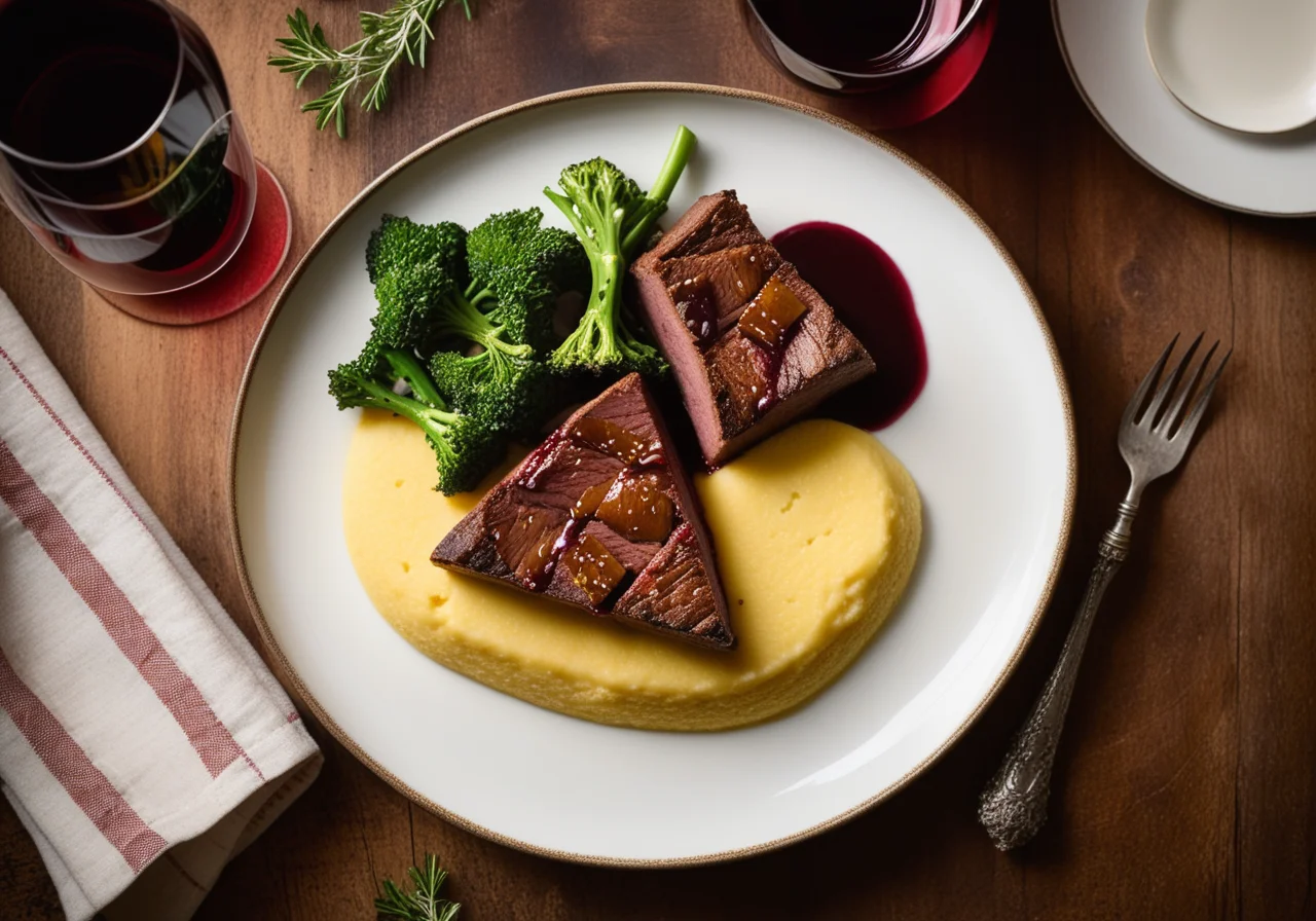 Deer with Polenta