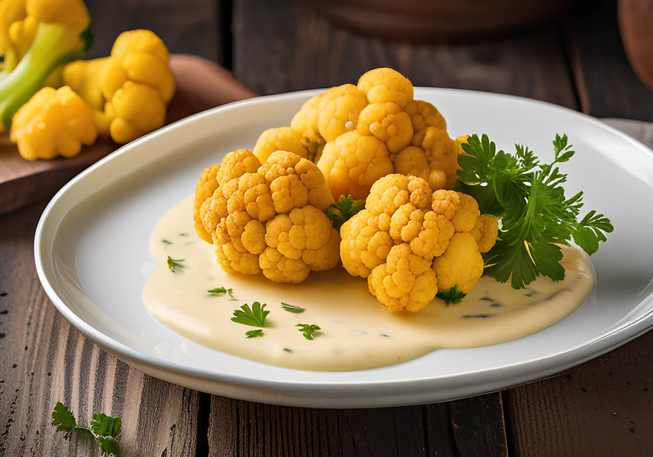 Cauliflower with Cheese‑Cream Sauce