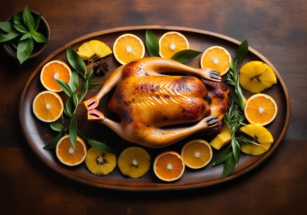 Roasted Duck with Tropical Fruits