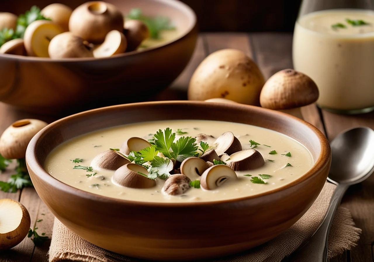 Potato Soup with Mushrooms