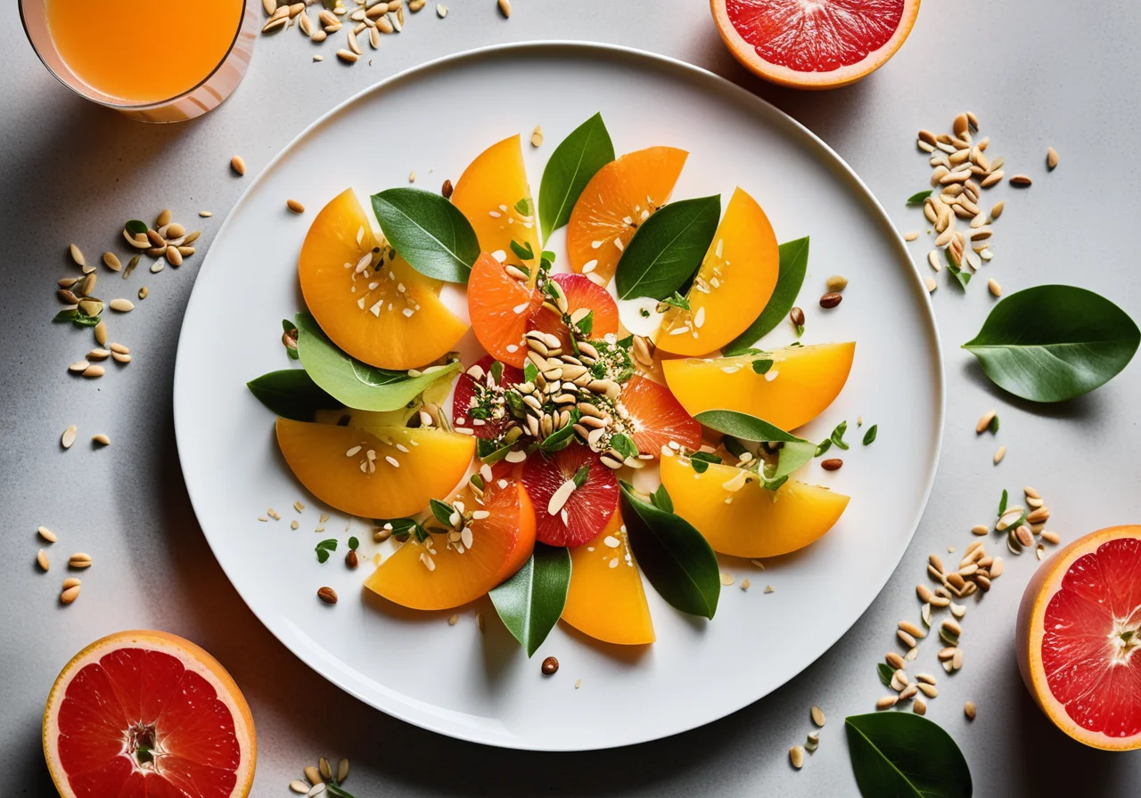 Chicory Salad with Kiwi and Cocktail Sauce