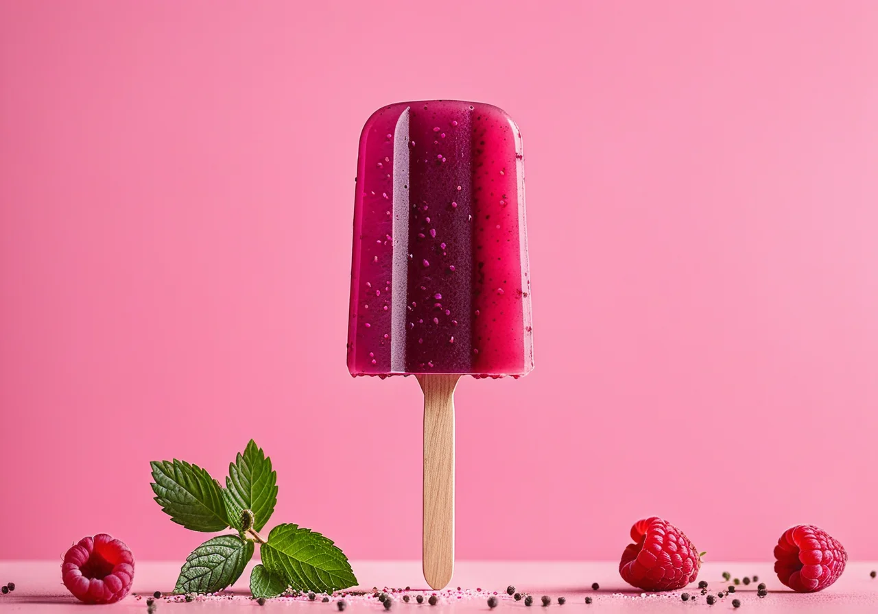 Raspberry Chia Popsicle