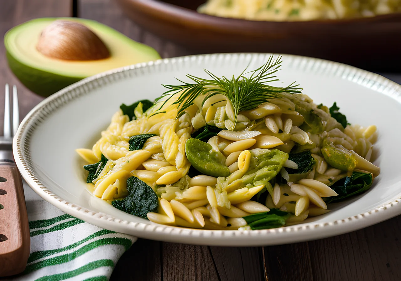 Orzo Pasta with Avocado